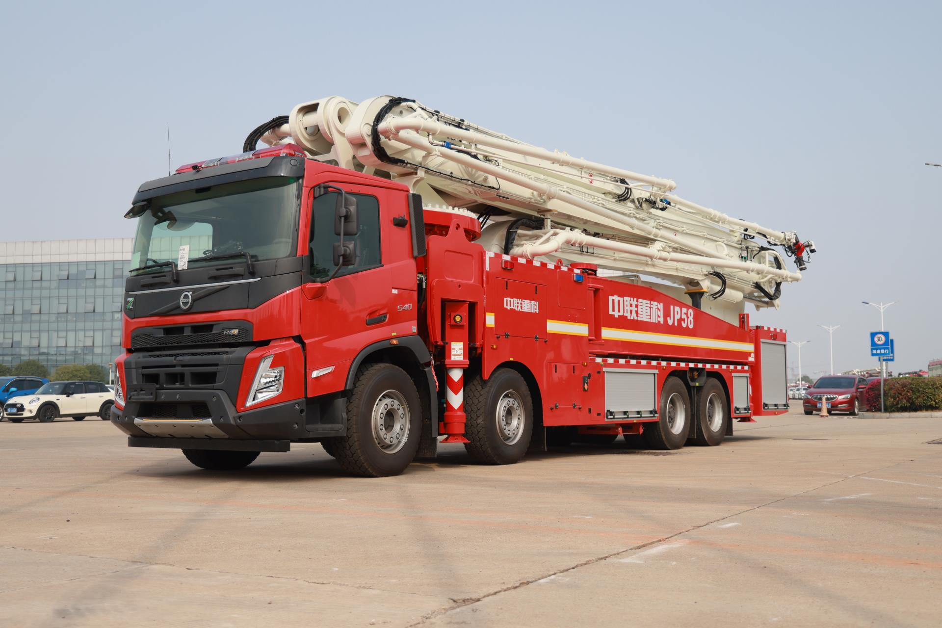 ZLF5430JXFJP58型大跨距抬高喷射消防车_产品型号_产品段位_小类_应急装备_产品中心_立博